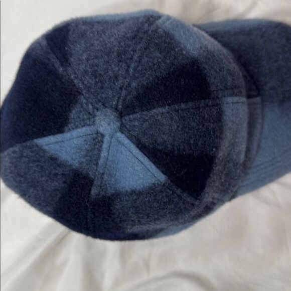 C.C  Exclusive Women’s Navy and Black Plaid Terry Baseball Hat. - Picture 5 of 7